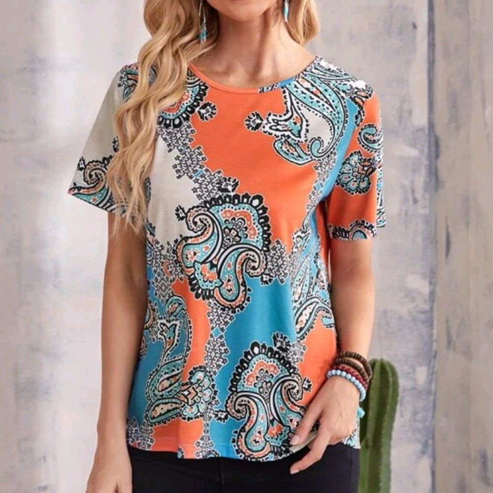 🍉5 for $25* Boho Print Tee